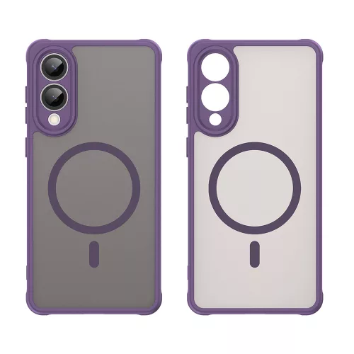 Techsuit - HaloFrost II MagSafe tok - Samsung Galaxy S25 Edge - Lila