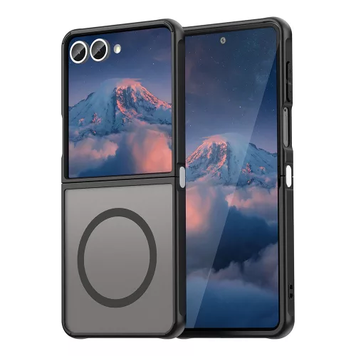 Techsuit - HaloFrost II MagSafe tok - Samsung Galaxy Z Flip7 - Fekete