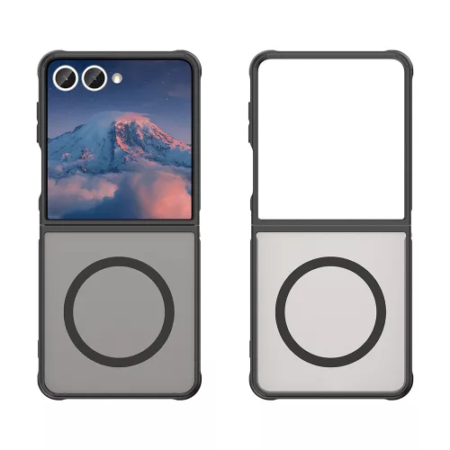 Techsuit - HaloFrost II MagSafe tok - Samsung Galaxy Z Flip7 - Fekete