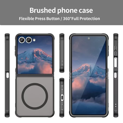 Techsuit - HaloFrost II MagSafe tok - Samsung Galaxy Z Flip7 - Fekete
