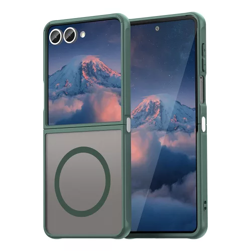 Techsuit - HaloFrost II MagSafe tok - Samsung Galaxy Z Flip7 - Zöld