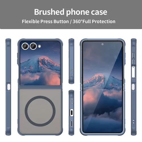 Techsuit - HaloFrost II MagSafe tok - Samsung Galaxy Z Flip7 - Sötétkék