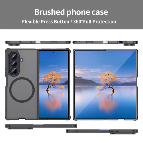 Techsuit - HaloFrost II MagSafe tok - Samsung Galaxy Z Fold7 - Fekete
