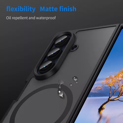 Techsuit - HaloFrost II MagSafe tok - Samsung Galaxy Z Fold7 - Fekete