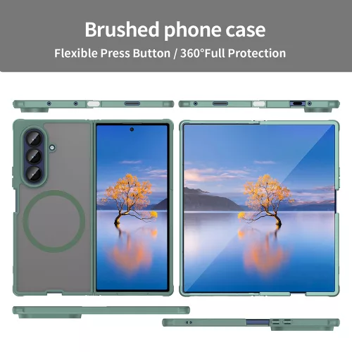 Techsuit - HaloFrost II MagSafe tok - Samsung Galaxy Z Fold7 - Zöld