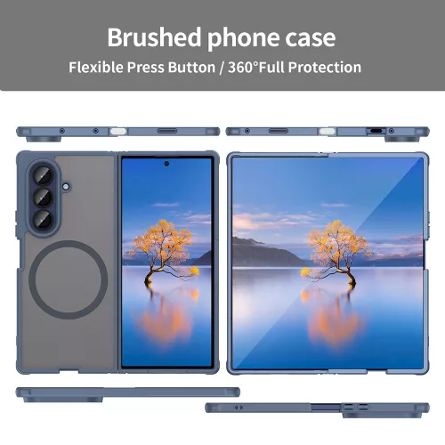 Techsuit - HaloFrost II MagSafe tok - Samsung Galaxy Z Fold7 - Sötétkék