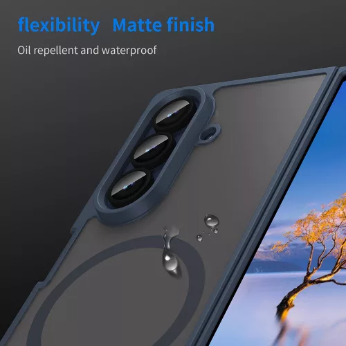 Techsuit - HaloFrost II MagSafe tok - Samsung Galaxy Z Fold7 - Sötétkék