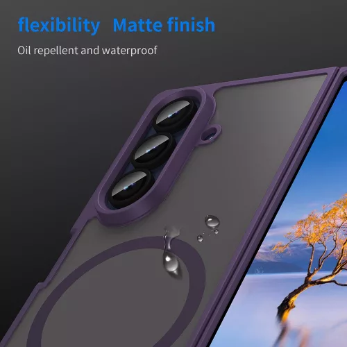 Techsuit - HaloFrost II MagSafe tok - Samsung Galaxy Z Fold7 - Lila