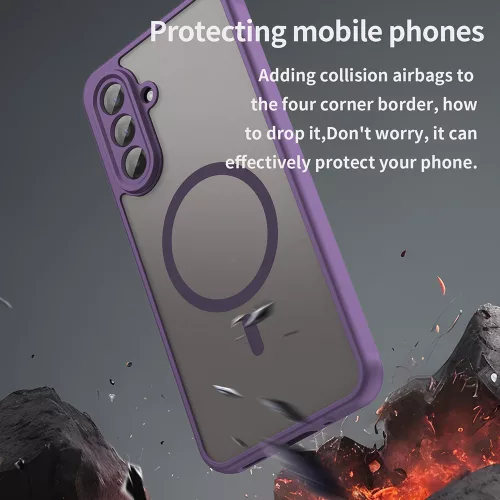 Techsuit - HaloFrost II MagSafe tok - Samsung Galaxy A17 5G / A17 4G - Lila