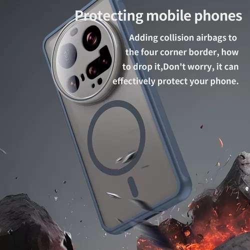 Techsuit - HaloFrost II MagSafe tok - Xiaomi 15 Ultra - Sötétkék