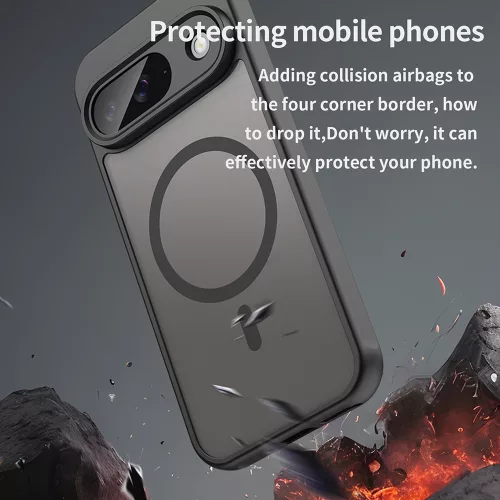 Techsuit - HaloFrost II MagSafe tok - Google Pixel 9 - Fekete