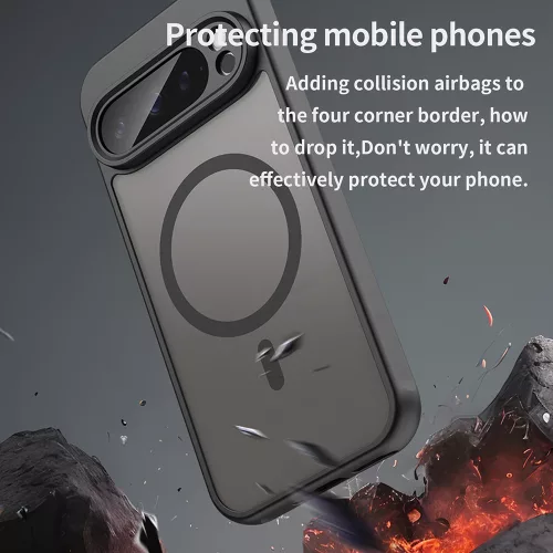 Techsuit - HaloFrost II MagSafe tok - Google Pixel 9 Pro - Fekete