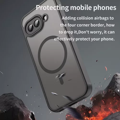 Techsuit - HaloFrost II MagSafe tok - Google Pixel 9a - Fekete