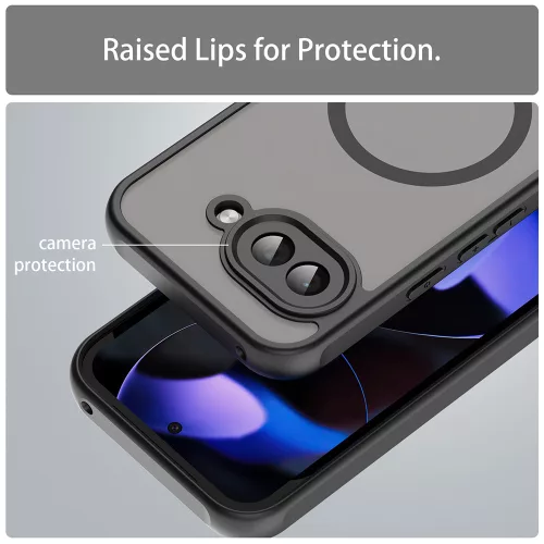 Techsuit - HaloFrost II MagSafe tok - Google Pixel 9a - Fekete