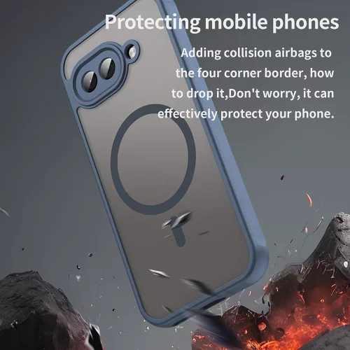 Techsuit - HaloFrost II MagSafe tok - Google Pixel 9a - Sötétkék