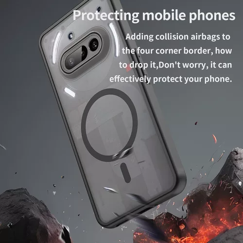 Techsuit - HaloFrost II MagSafe tok - Nothing Phone (3a) - Fekete