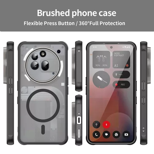 Techsuit - HaloFrost II MagSafe tok - Nothing Phone (3a) Pro - Fekete
