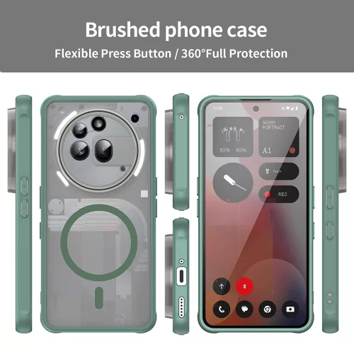 Techsuit - HaloFrost II MagSafe tok - Nothing Phone (3a) Pro - Zöld
