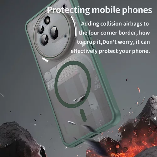 Techsuit - HaloFrost II MagSafe tok - Nothing Phone (3a) Pro - Zöld