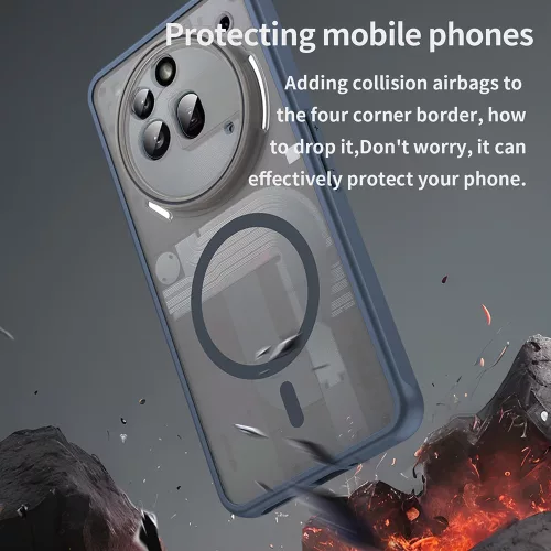 Techsuit - HaloFrost II MagSafe tok - Nothing Phone (3a) Pro - Sötétkék