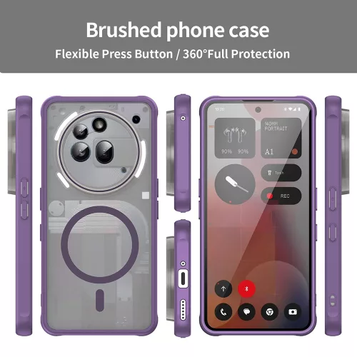Techsuit - HaloFrost II MagSafe tok - Nothing Phone (3a) Pro - Lila