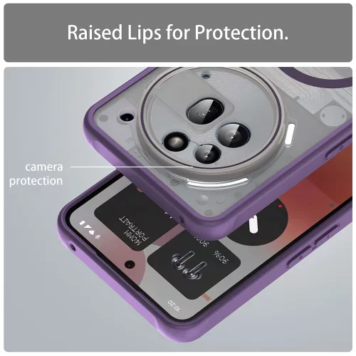 Techsuit - HaloFrost II MagSafe tok - Nothing Phone (3a) Pro - Lila