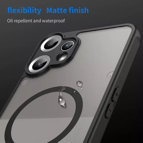 Techsuit - HaloFrost II MagSafe tok - Nothing CMF Phone 2 Pro - Fekete