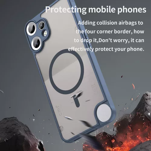 Techsuit - HaloFrost II MagSafe tok - Nothing CMF Phone 2 Pro - Sötétkék