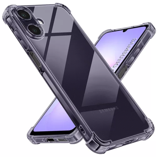 Techsuit - Shockproof Átlátszó Ütésálló Szilikon tok - Samsung Galaxy A07 4G - Átlátszó fekete