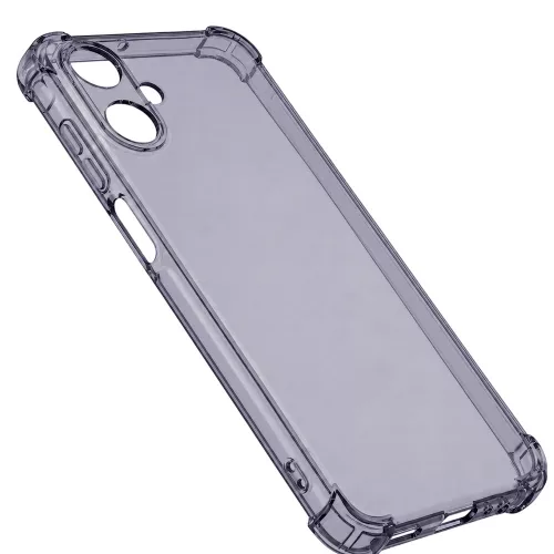 Techsuit - Shockproof Átlátszó Ütésálló Szilikon tok - Samsung Galaxy A07 4G - Átlátszó fekete