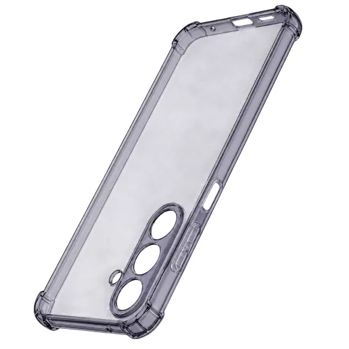 Techsuit - Shockproof Átlátszó Ütésálló Szilikon tok - Samsung Galaxy A17 5G / A17 4G - Átlátszó fekete