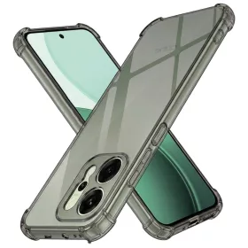   Techsuit - Shockproof Átlátszó Ütésálló Szilikon tok - Oppo Reno14 - Átlátszó fekete