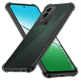   Techsuit - Shockproof Átlátszó Ütésálló Szilikon tok - Oppo A5 4G / A5 5G - Átlátszó fekete