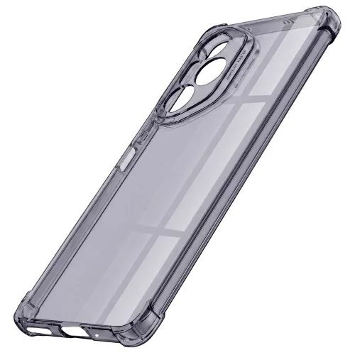 Techsuit - Shockproof Átlátszó Ütésálló Szilikon tok - Honor 400 Pro - Átlátszó fekete
