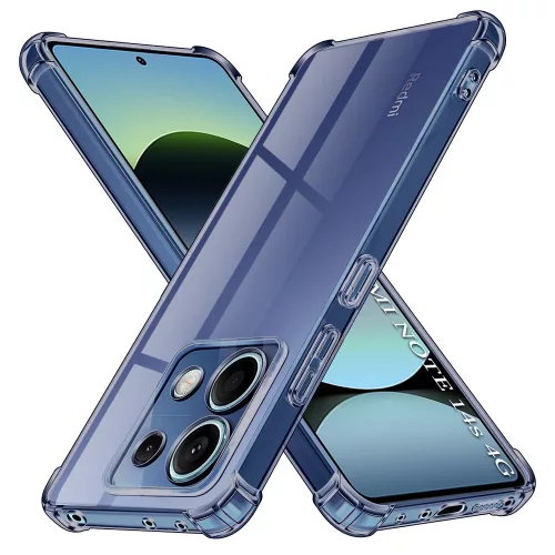 Techsuit - Shockproof Átlátszó Ütésálló Szilikon tok - Xiaomi Redmi Note 14S - Átlátszó fekete