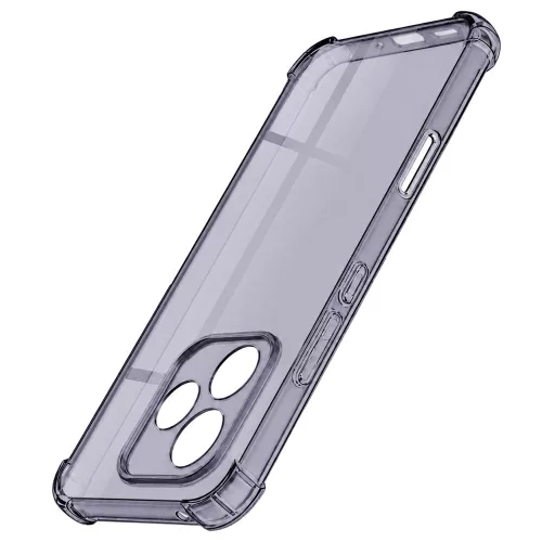 Techsuit - Shockproof Átlátszó Ütésálló Szilikon tok - Honor 400 Lite - Átlátszó fekete