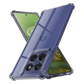   Techsuit - Shockproof Átlátszó Ütésálló Szilikon tok - Motorola Edge 60 / Edge 60 Fusion - Átlátszó fekete