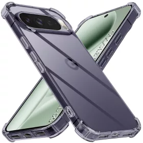   Techsuit - Shockproof Átlátszó Ütésálló Szilikon tok - Google Pixel 10 Pro XL - Átlátszó fekete