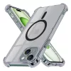 Techsuit - Schockproof Átlátszó Szilikon Magsafe tok - iPhone 15 Plus - Átlátszó fekete