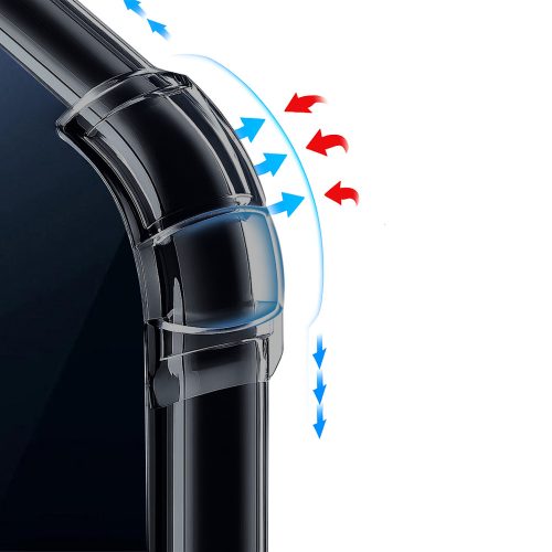 Techsuit - Schockproof Átlátszó Szilikon Magsafe tok - iPhone 15 Pro Max - Átlátszó fekete