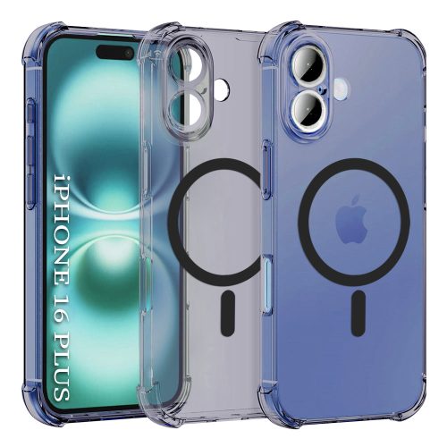 Techsuit - Schockproof Átlátszó Szilikon Magsafe tok - iPhone 16 - Átlátszó fekete