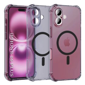   Techsuit - Schockproof Átlátszó Szilikon Magsafe tok - iPhone 16 Plus - Átlátszó fekete