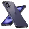 Techsuit - Shockproof Átlátszó Ütésálló Szilikon tok - iPhone 16 - Átlátszó fekete