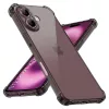 Techsuit - Shockproof Átlátszó Ütésálló Szilikon tok - iPhone 16 Plus - Átlátszó fekete