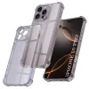 Techsuit - Shockproof Átlátszó Ütésálló Szilikon tok - iPhone 16 Pro - Átlátszó fekete