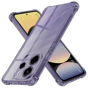   Techsuit - Shockproof Átlátszó Ütésálló Szilikon tok - Xiaomi Redmi Note 14 4G (Regional) - Átlátszó fekete