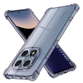   Techsuit - Shockproof Átlátszó Ütésálló Szilikon tok - Xiaomi Redmi Note 14 Pro 4G - Átlátszó fekete