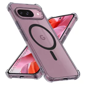   Techsuit - Schockproof Átlátszó Szilikon Magsafe tok - Google Pixel 9 - Átlátszó fekete