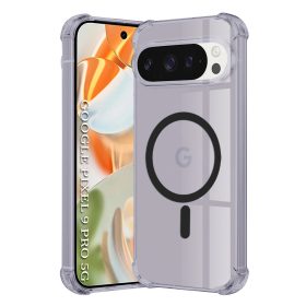   Techsuit - Schockproof Átlátszó Szilikon Magsafe tok - Google Pixel 9 Pro - Átlátszó fekete