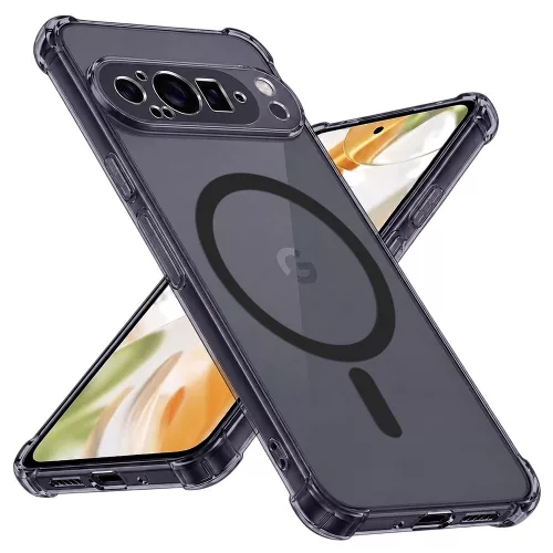 Techsuit - Schockproof Átlátszó Szilikon Magsafe tok - Google Pixel 9 Pro - Átlátszó fekete